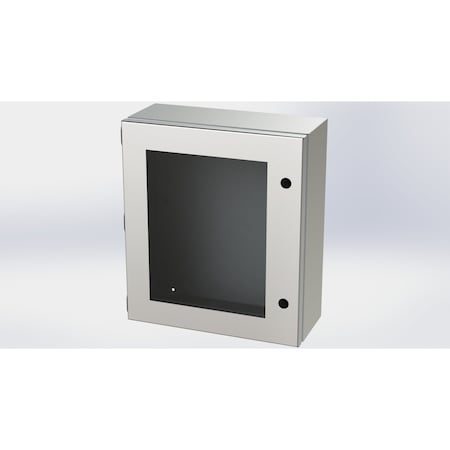 Saginaw Control & Engineering 1/4 Turn Latch Electrical Enclosures, 16 in H, 6 in D, 14 in W, NEMA 3R, 4, 4X, 12, 13 SCE-1614ELJWSS